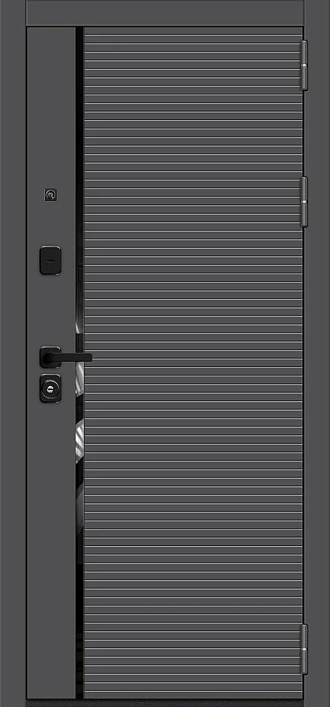 Входная дверь Optim Z-3 Графит/Белый BR6181 внешняя сторона