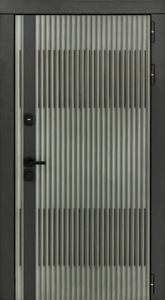 Входная дверь ДвериПРО Elfy ФЛ-659 (12мм, nussbaum+черная патина винорит) DPRO198095 внешняя сторона