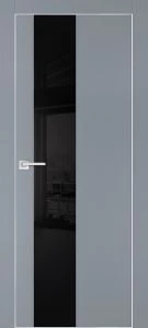 Межкомнатная дверь PX-6  AL кромка с 4-х ст. Серый матовый