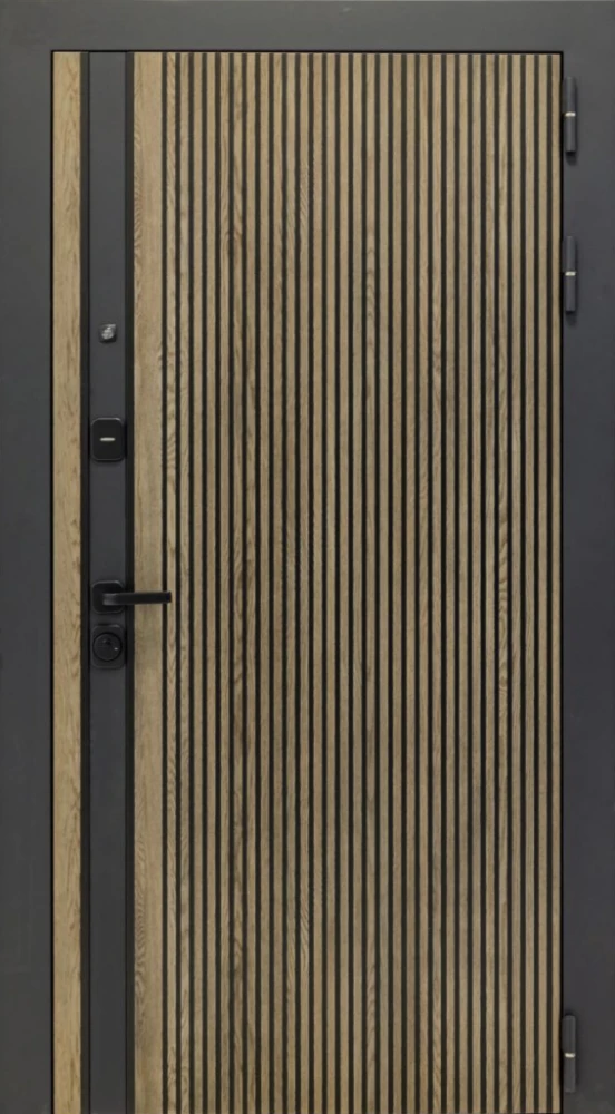 Входная дверь ДвериПРО Rosna Алиса (16мм, ПВХ софт грей, зеркало) DPRO197900 внешняя сторона