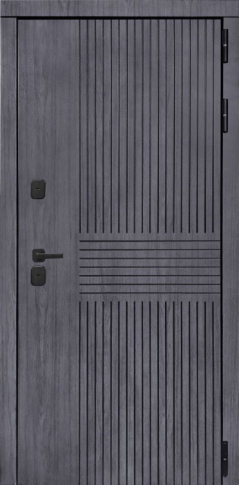 Входная дверь Берген СБ-1 (лак.черное, 16мм, венге) внешняя сторона
