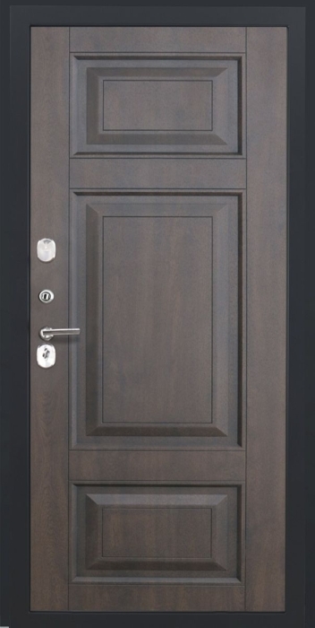 Входная дверь Квадро ФЛ-659 (12мм, nussbaum+черная патина винорит) внутренняя сторона