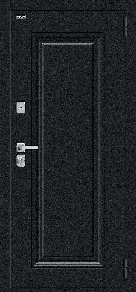 Фото Входная дверь Thermo Флэш МФ/BChrome Букле черное/Wenge Melinga BR6216 внешняя сторона