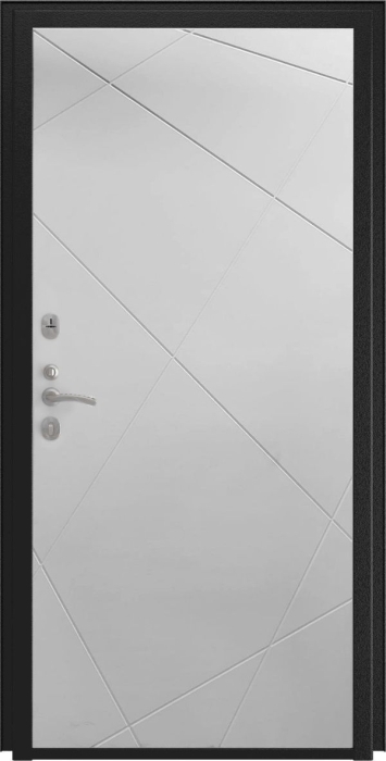 Входная дверь Авеста ФЛ-291 (Line, 10мм, белый софт) внутренняя сторона