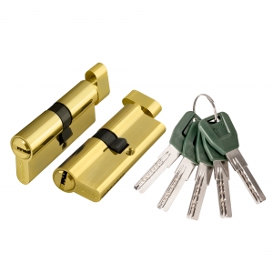 Цилиндровый механизм (A202/80) A2002Knob80(35+10+35) с вертушкой PB латунь